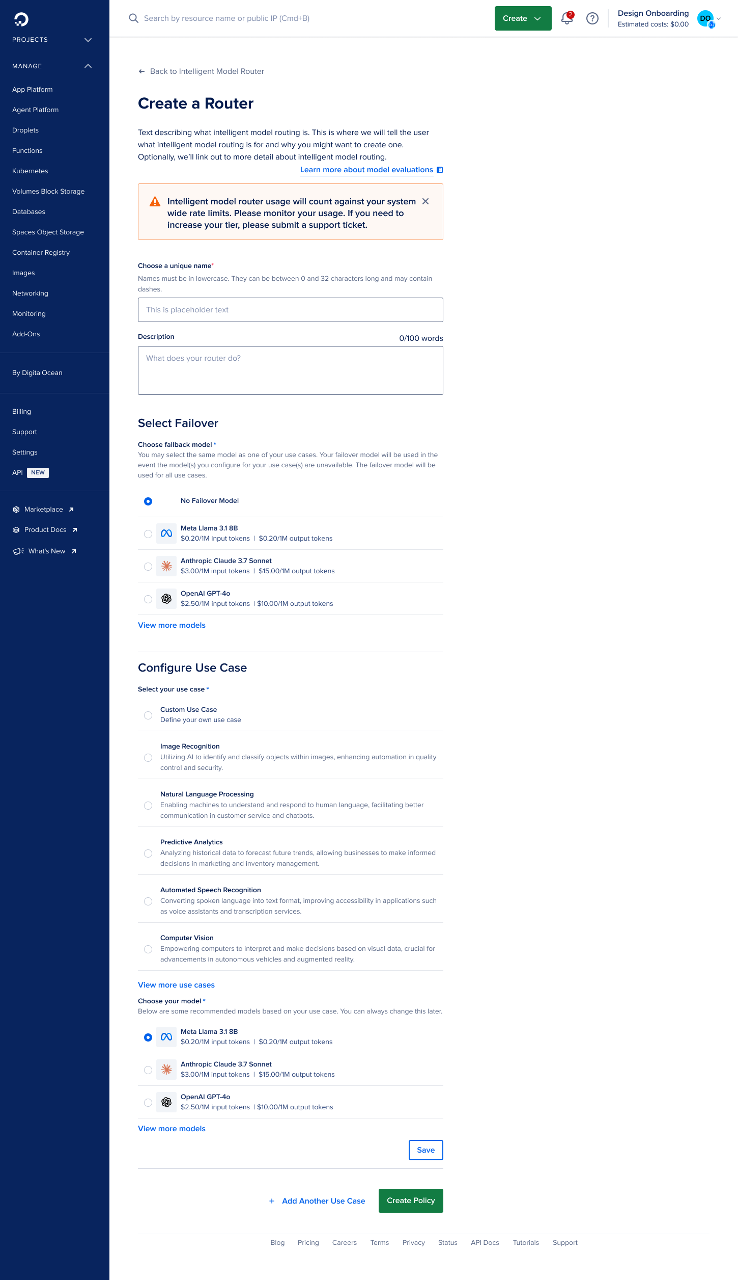 Manual ranking policy in task configuration